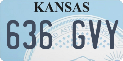KS license plate 636GVY