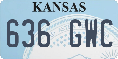 KS license plate 636GWC