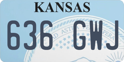 KS license plate 636GWJ