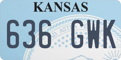 KS license plate 636GWK
