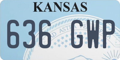 KS license plate 636GWP