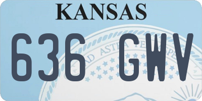 KS license plate 636GWV