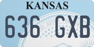 KS license plate 636GXB