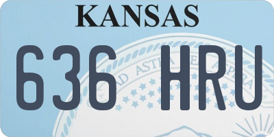 KS license plate 636HRU