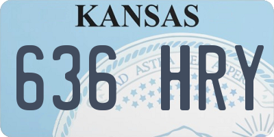 KS license plate 636HRY