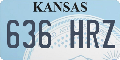 KS license plate 636HRZ
