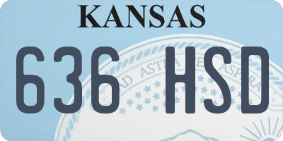 KS license plate 636HSD