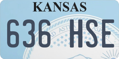 KS license plate 636HSE