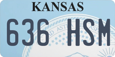 KS license plate 636HSM