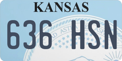 KS license plate 636HSN