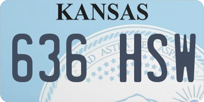 KS license plate 636HSW