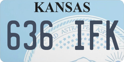 KS license plate 636IFK