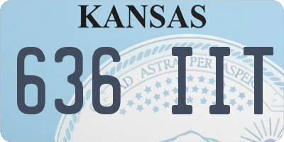 KS license plate 636IIT
