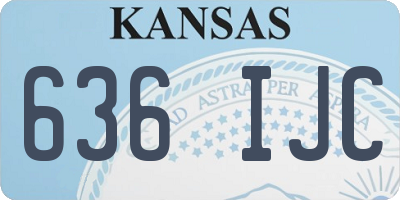 KS license plate 636IJC