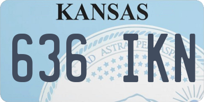 KS license plate 636IKN