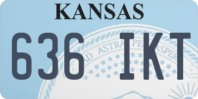 KS license plate 636IKT