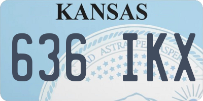 KS license plate 636IKX