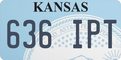KS license plate 636IPT