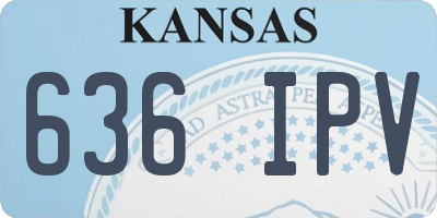 KS license plate 636IPV
