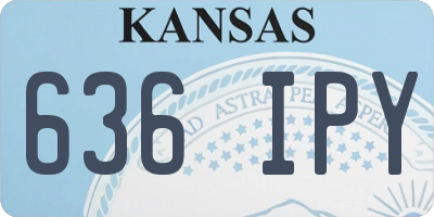 KS license plate 636IPY