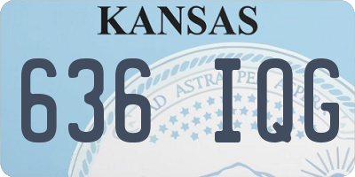 KS license plate 636IQG