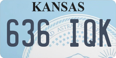 KS license plate 636IQK