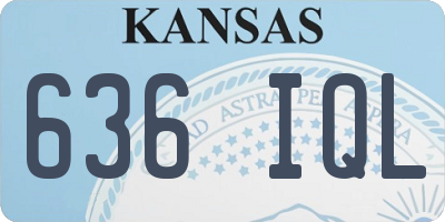 KS license plate 636IQL
