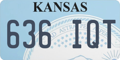 KS license plate 636IQT