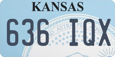 KS license plate 636IQX