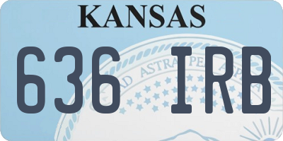 KS license plate 636IRB