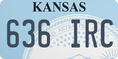 KS license plate 636IRC