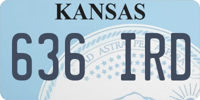 KS license plate 636IRD