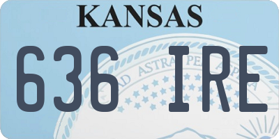 KS license plate 636IRE