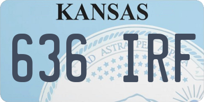 KS license plate 636IRF