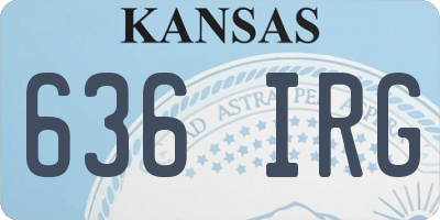 KS license plate 636IRG