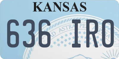 KS license plate 636IRO