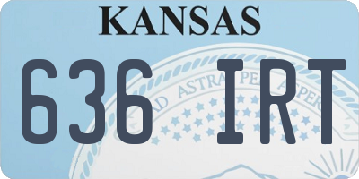 KS license plate 636IRT