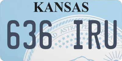 KS license plate 636IRU