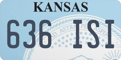 KS license plate 636ISI
