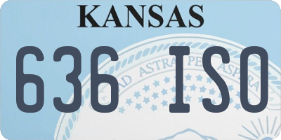 KS license plate 636ISO