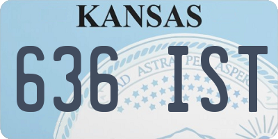 KS license plate 636IST