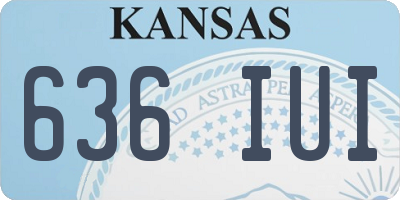 KS license plate 636IUI