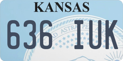 KS license plate 636IUK