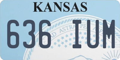 KS license plate 636IUM