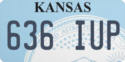 KS license plate 636IUP