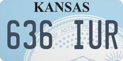 KS license plate 636IUR