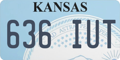 KS license plate 636IUT