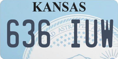 KS license plate 636IUW
