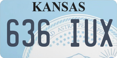KS license plate 636IUX