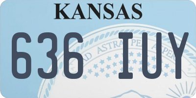 KS license plate 636IUY